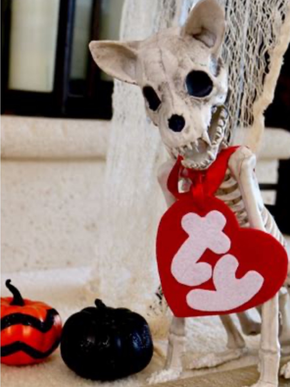TY Beanie Baby Dog Costume-Felt Red Heart Tag Plush Pet Accessory